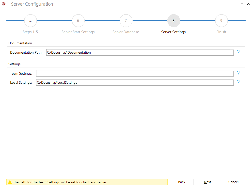 Docusnap-Configuration-Start-Server-Settings