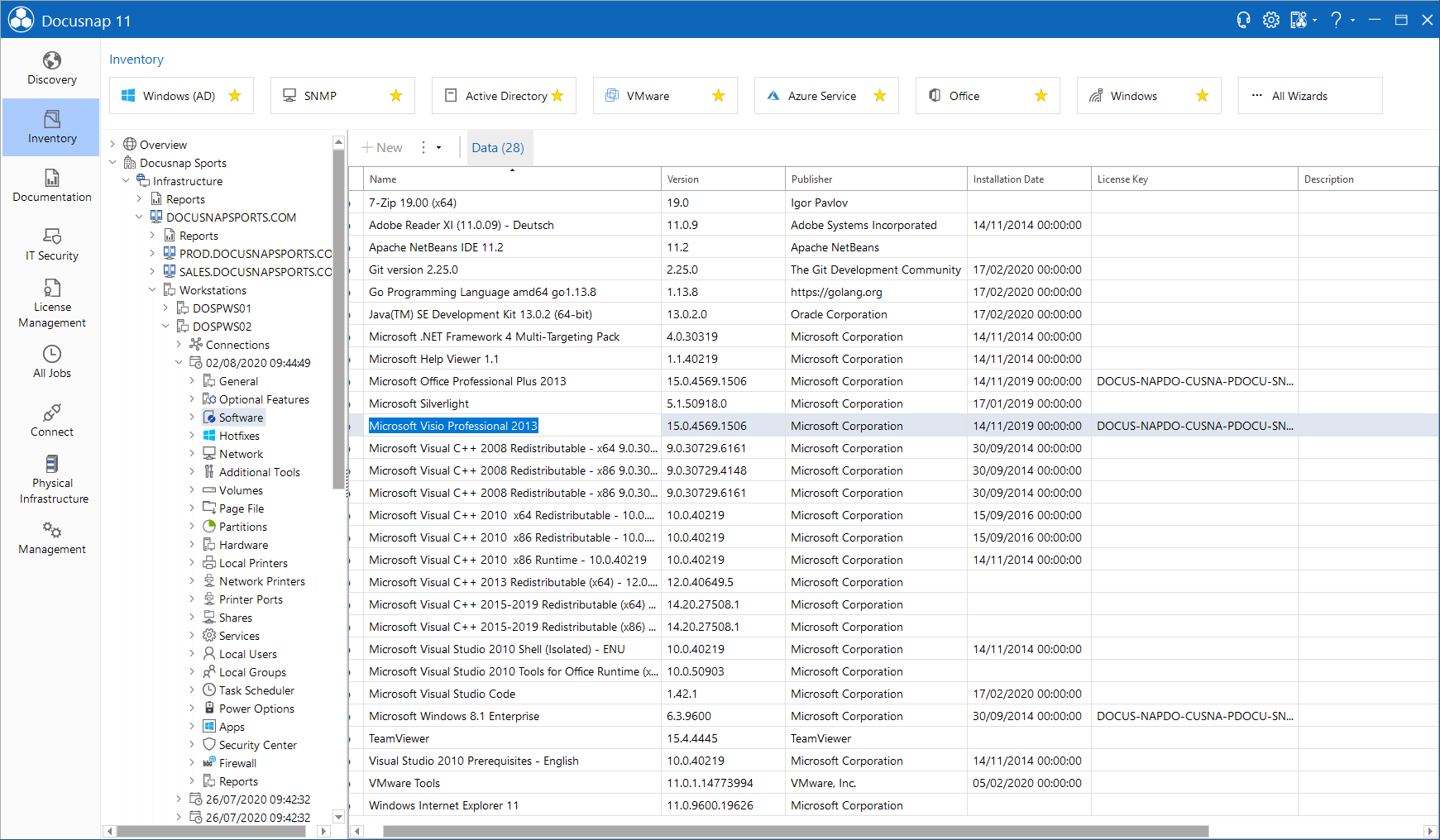 Docusnap-Data-Explorer-Software-Data