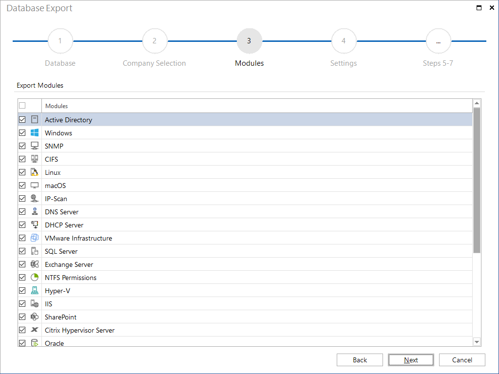 Docusnap-Database-Export-Modules