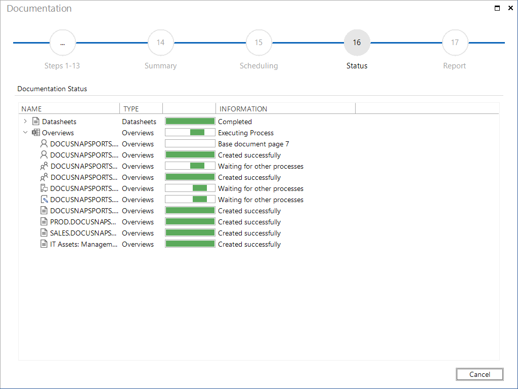 Docusnap-Documentation-Status