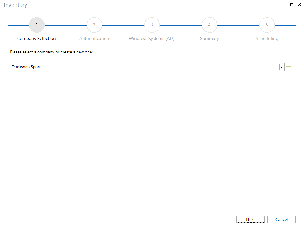 Docusnap-Inventory-Company-Selection