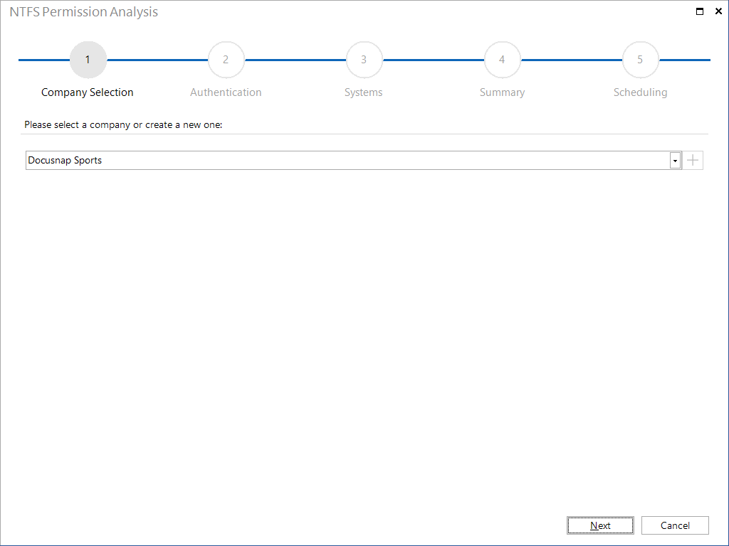 Docusnap-NTFS-Permission-Analysis-Company-Selection