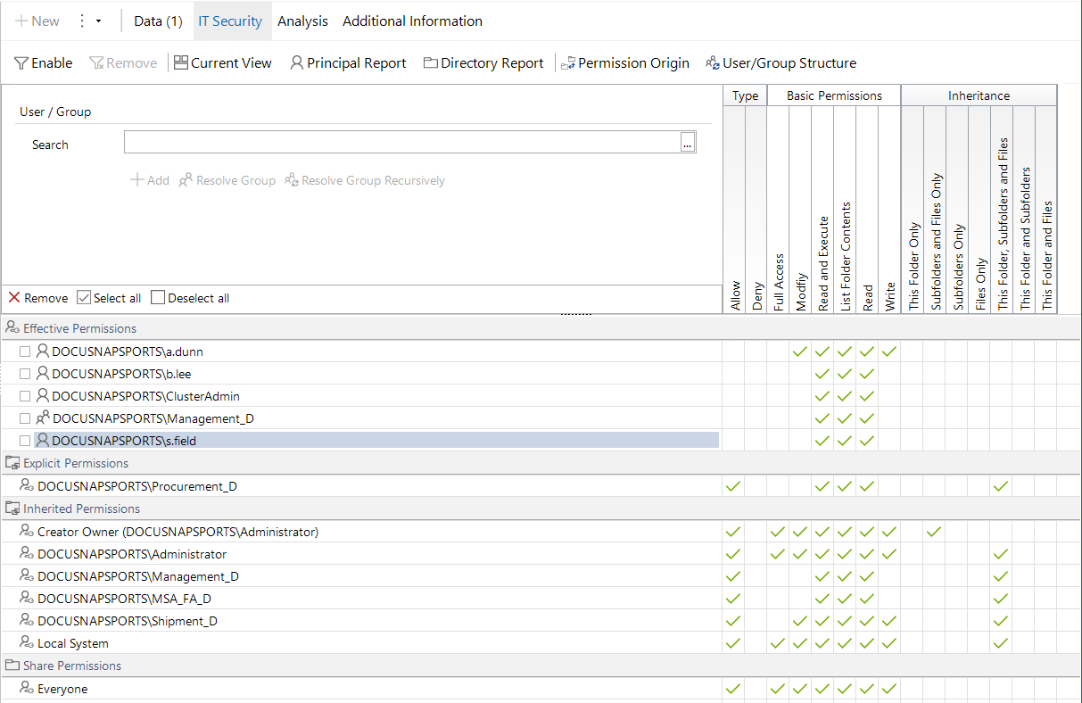 Docusnap-Permission-Analysis-Effective-Permissions-Current-Overview