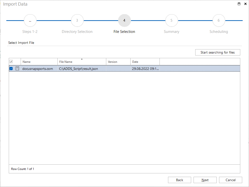 Docusnap-Script-ADDS-Import