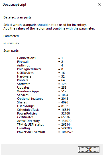 Docusnap-Script-Windows-Command-Line-Parameter-Z-Help