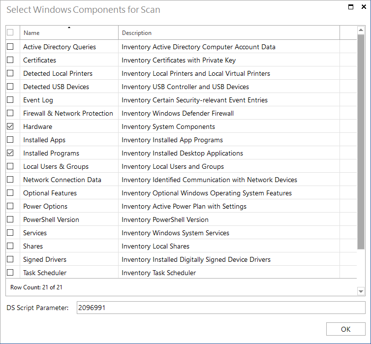 Docusnap-Script-Windows-Components