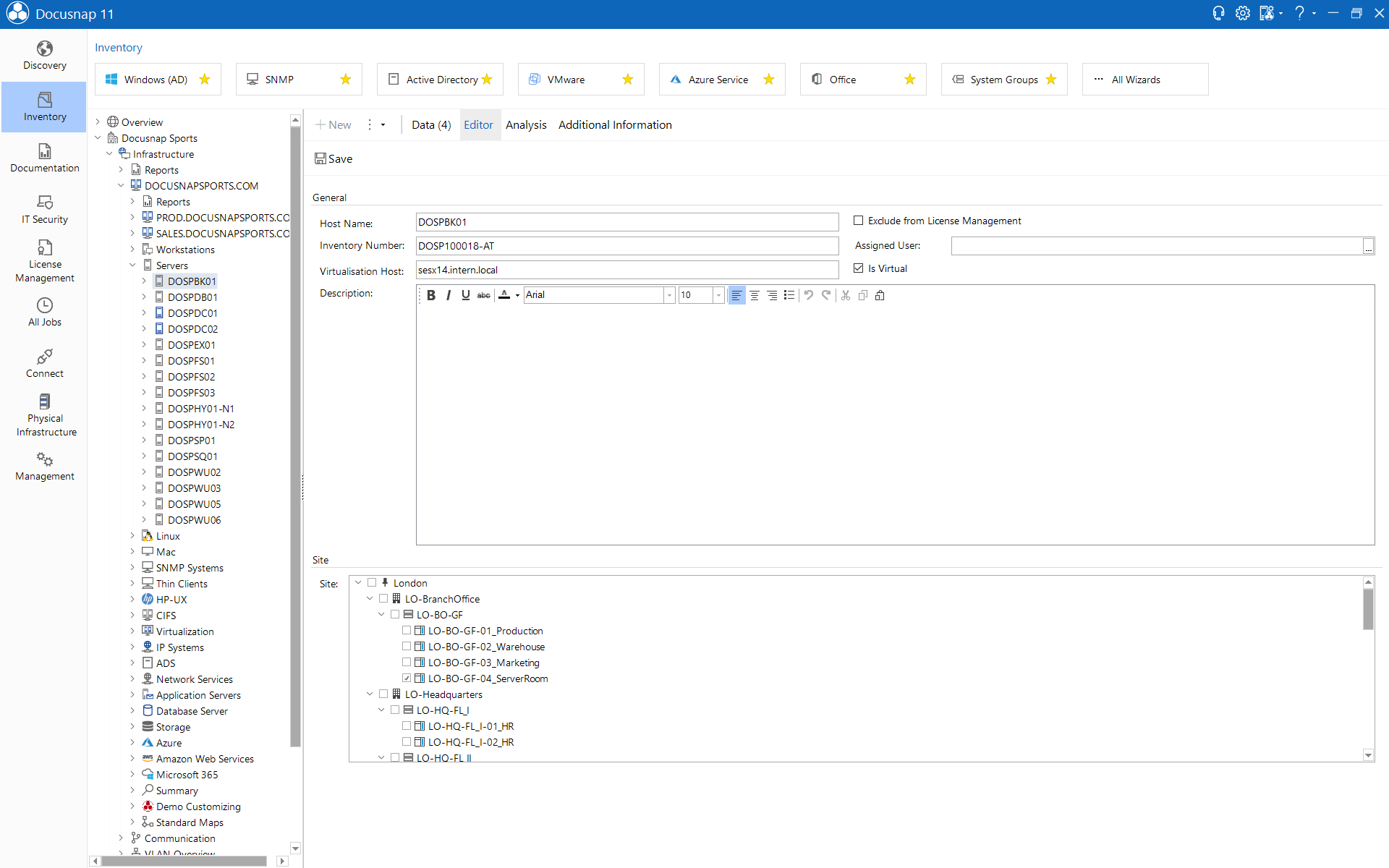 Docusnap-Sites-Assignment-Data-Edit