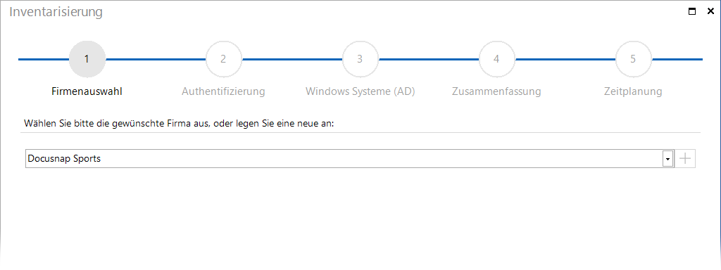 Docusnap-Active-Directory-Abgleich-Firmenauswahl