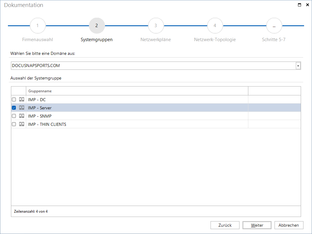 Docusnap-Dokumentation-Systemgruppen