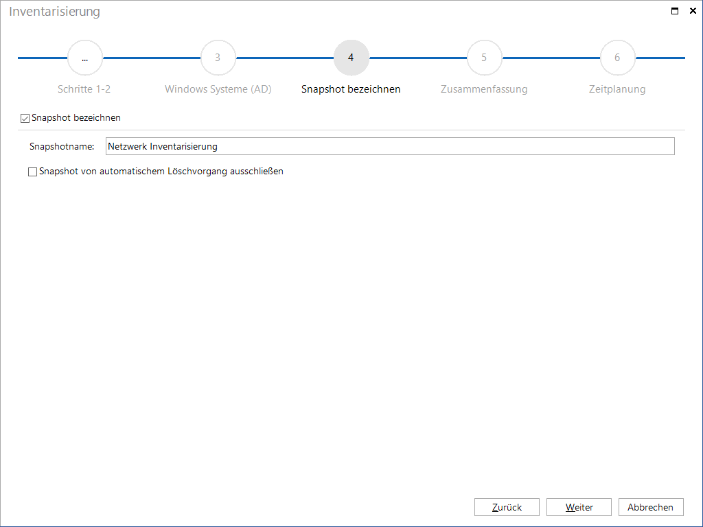 Docusnap-Inventarisierung-Snapshot-bezeichnen