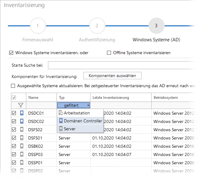 Docusnap-Inventarisierung-Windows-Systeme-Filter