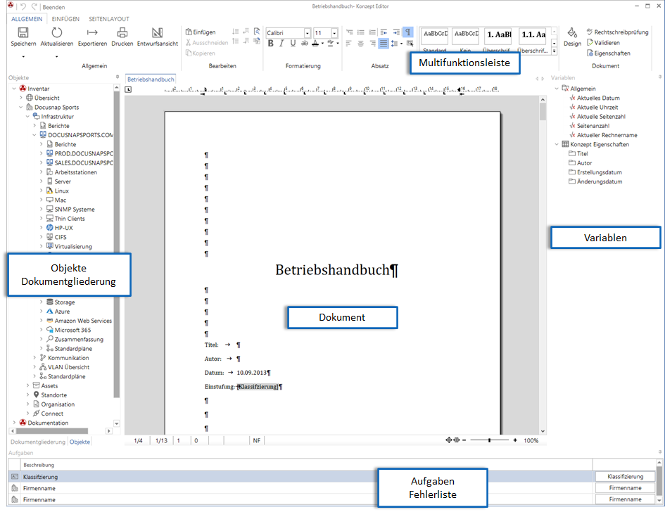 Docusnap-IT-Konzept-Editor