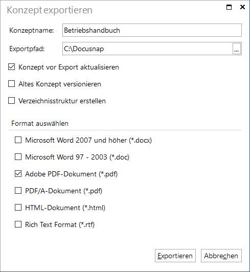 Docusnap-IT-Konzepte-exportieren