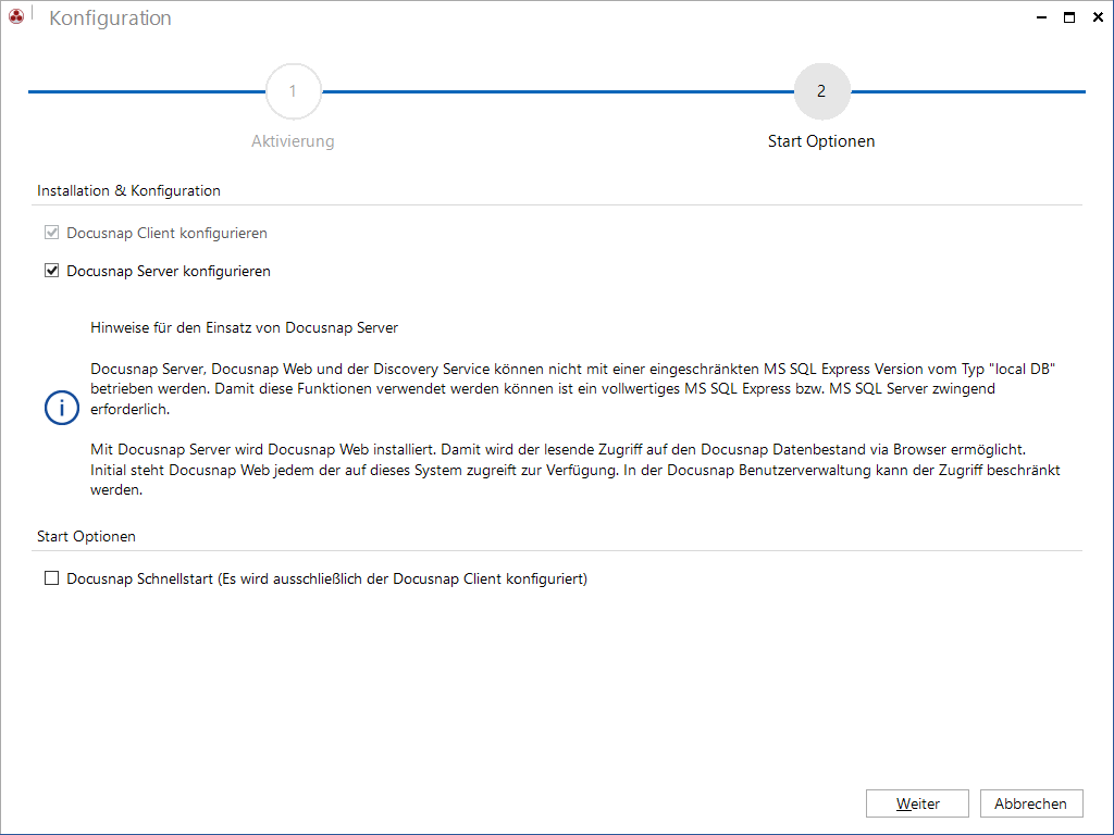 Docusnap-Konfiguration-StartOptionen