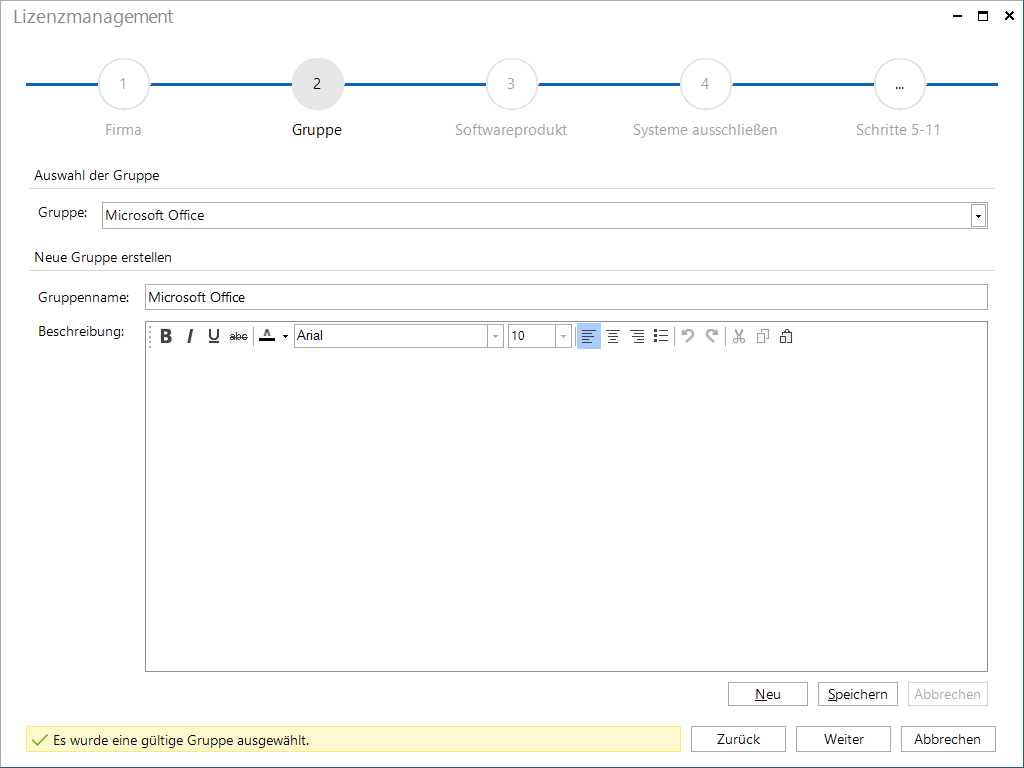 Docusnap-Lizenzmanagement-Gruppe