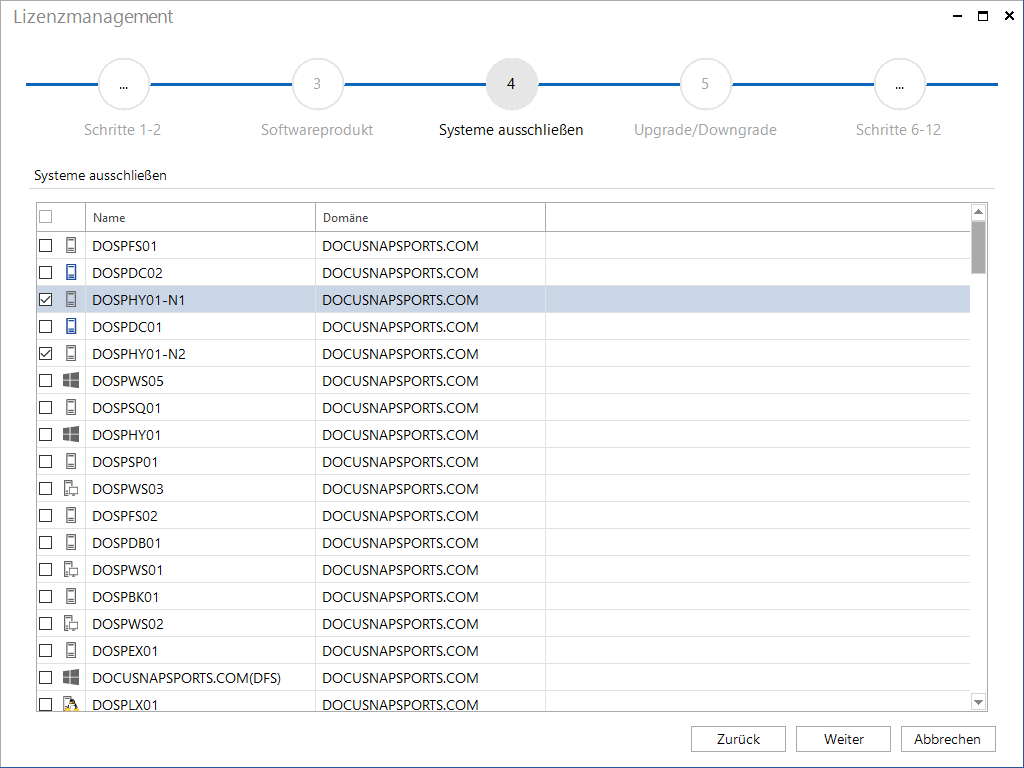 Docusnap-Lizenzmanagement-Systeme-ausschliessen