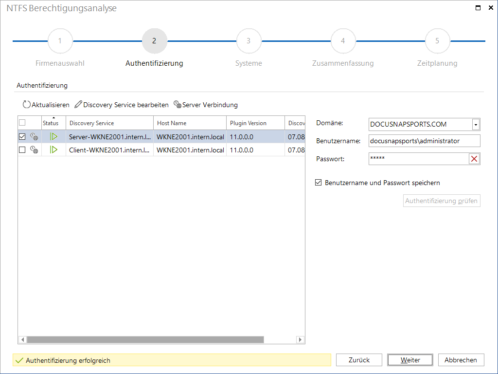 Docusnap-NTFS-Berechtigungsanalyse-Authentifizierung