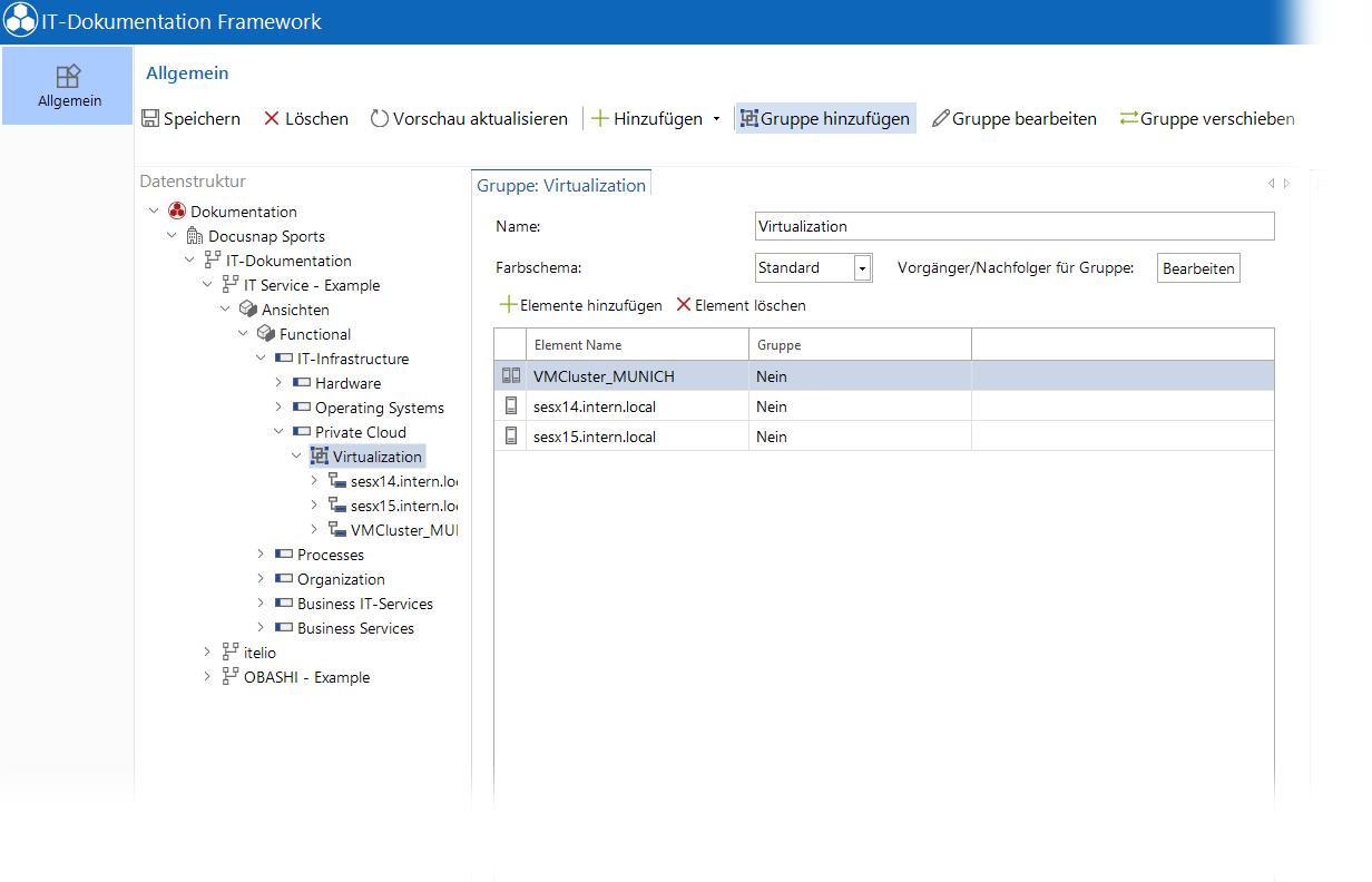 Docusnap-Businessstrukturen-Elemente-Gruppe-hinzufügen