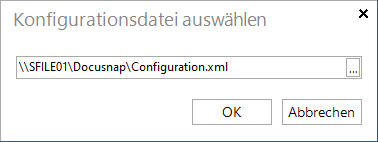 Docusnap-Konfigurationsdatei-auswählen