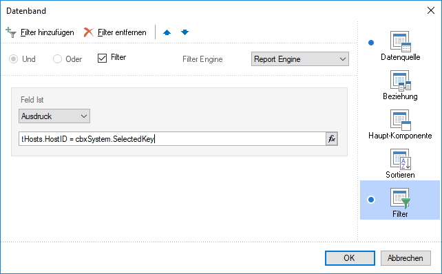 Docusnap-Berichte-Dialog-Datenband-Filter