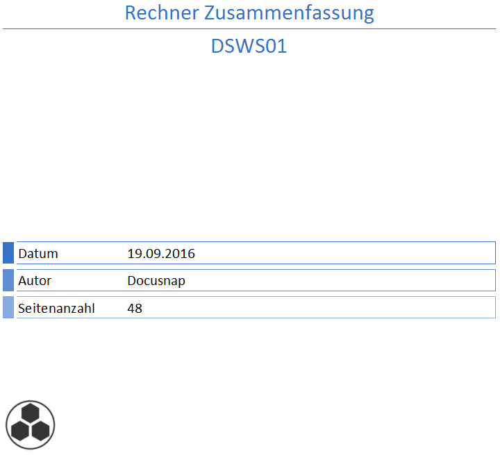 Docusnap-Berichtswesen-Deckblatt